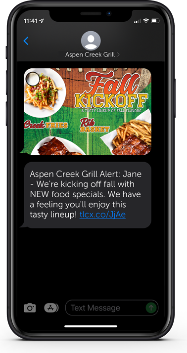Picture message offer on a phone